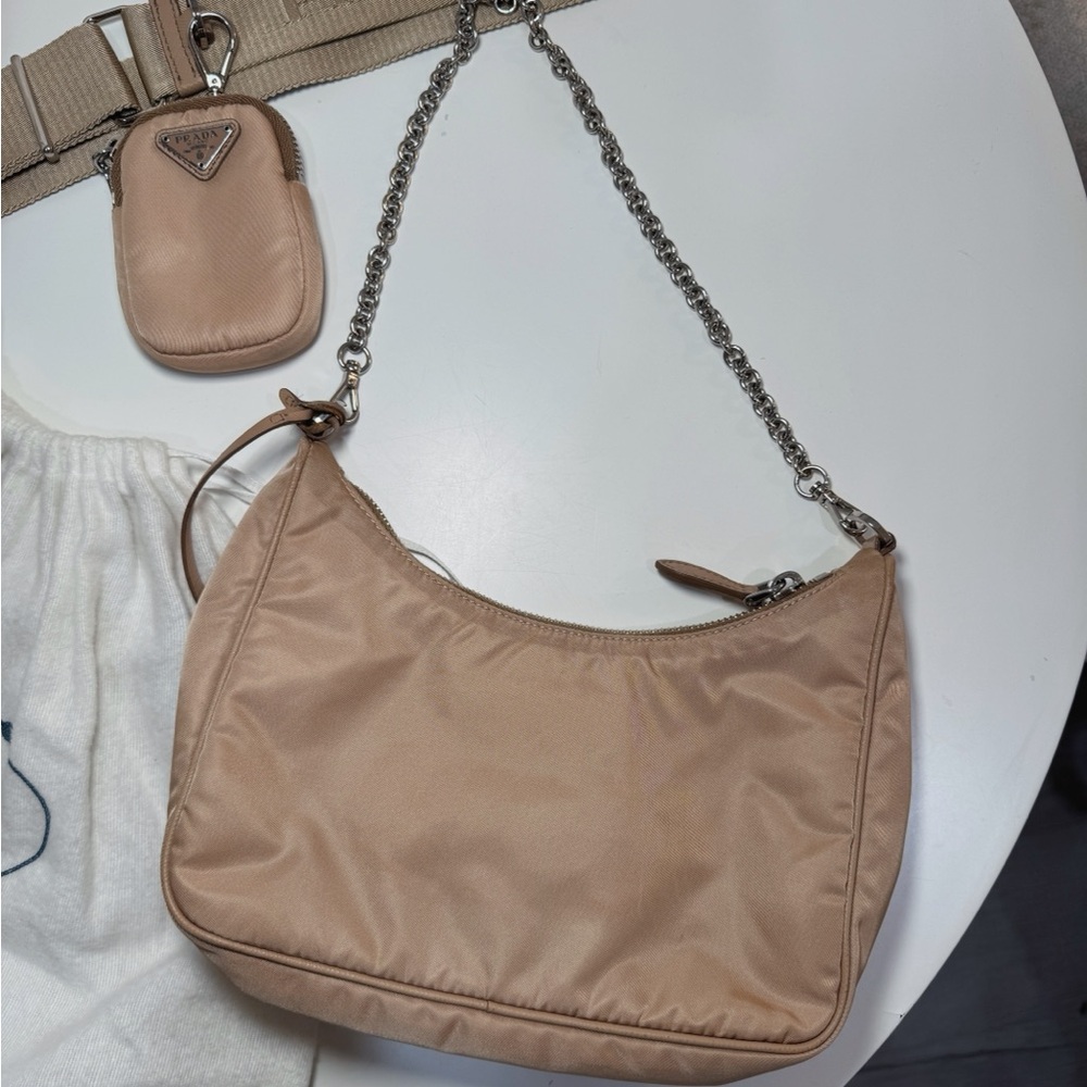 Prada Re-edition 2005 Nylon Bag NUDE - Picture 12 of 16